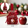 Bolsas de Regalo Navideñas con Cordón Bolsas de Lona Reutilizables con Asas Regalo de Navidad