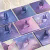 Cielo Estrellado de Ensueño Gradiente Colorido Origami Creativo Hecho a Mano Grullas y Mariposas de Papel Decoración Regalo Origami a Doble Cara