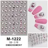Calcomanías 5D en Relieve para Arte de Uñas Mariposa Estéreo Flor Blanca Elegante Lazo Camelia con Dorso Adhesivo Calcomanías para Uñas