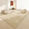Tapete Moderno Simples Estilo Creme para Sala de Estar Grande Área Cobertura Total Tapete para Sofá Mesa de Centro Tapete de Quarto de Casa Tapete de Piso