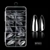 Adesivos para Unhas Estilo Transparente Sem Marcação, Sem Gravação, Unhas Postiças, Manicure Semi-Fosca, 120 Peças, Fornecimento Amazon Transfronteiriço