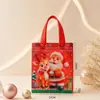 Serie Pintada del Fabricante de Bolsas Laminadas de Tejido No Tejido, Bolsas de Regalo Impermeables Navideñas Serie de Santa Claus, Bolsas de Regalo Navideñas