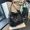 Bolso Cubo de Lentejuelas de Alta Gama para Mujer 2026 Nuevo de Moda Verano Bolso de Hombro Cruzado Bolso Tote de Moda para Debajo del Brazo para Mujer