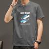 Verano Nueva Letra Cuello Redondo Manga Corta Camiseta Camiseta de Hombre Moda Corta Trendy Versátil Tops Casuales Camiseta de Hombre