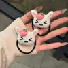 Lindo Scrunchie de Conejito de Fresa, Suave y Adorable Banda para el Cabello de Peluche de Dibujos Animados para Niñas, Versátil Estilo Dulce de Niña, Cuerda para el Cabello Súper Linda en Estilo Escolar