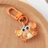 Acessórios de Resina Série Oceano Brilhante Desenho Animado Pingente Transparente Sereia Caranguejo Golfinho Estrela do Mar Chaveiro Bolsa