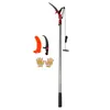 Sierra para Ramas Altas de Aleación de Aluminio Podadora de Ramas Altas Combinación de Sierra Podadora con Hebilla Telescópica de Aleación de Aluminio Tijeras de Podar de Poste Telescópico Sierra
