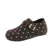 Zapatos planos sin cordones de lunares nuevos y versátiles para mujer, zapatos cómodos para mujer, casuales, de punta cerrada, otoño/invierno, 2026