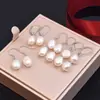 Pendientes Artísticos de Moda Estilo Francés Inspirados en Chanel, Pendientes de Perlas con Personalidad Retro Europeos y Americanos para Mujer, Pendientes de Lujo de Alta Gama