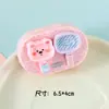 Estuche de almacenamiento de lentes de contacto estilo Ins, caja de cuidado portátil, estuche para gafas plano de color sólido de alta gama, ligero