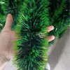 Decoraciones Populares de Navidad: Serpentina Verde Oscuro con Bordes Blancos, Decoración de Serpentina para Fiesta Navideña de 9 cm con Bordes Verdes