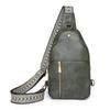 Nova moda distinta bolsa de peito feminina 2024 couro macio casual all-match bolsa de ombro feminina bolsa crossbody