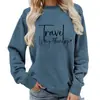 Comércio Exterior Suprimento Transfronteiriço Viagem É Minha Terapia Moletom Feminino com Gola Redonda Estampado Tamanho Europeu Casual Caimento Solto