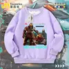 Moletom Delta Force Clothing Temático de Ação Lobo Vermelho Corrosão Rosa Dourada Gola Redonda para Homens e Crianças Manga Longa
