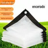 Lona Plástica Transparente à Prova D'água para Uso Transfronteiriço, Lona Plástica Transparente Perfurada com Borda Selada à Prova D'água para Jardinagem, Estufas de Flores, Estufas, Varandas e Uso Externo