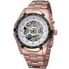 Reloj mecánico automático informal dorado suizo Forsining 340 para hombre.
