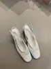 Sandalias de Malla Tejida con Tacón Grueso, Estilo Francés Suave para la Noche, Punta Cerrada, Espalda Descubierta para Mujer, Estilo Nuevo 2026, Tacones Altos para Primavera y Verano