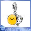 Pulsera Pandora S925 de Cobre Blanco Plateado para Mujer con Cuentas DIY Cuentas Sueltas Colgante de Cuenta Pulsera Regalo para Amante