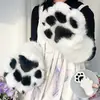 Guantes de Garra de Animal Peludo de Felpa Transfronterizos para Actuaciones de Celebridades de Internet, Cosplay, Fiestas y Disfraces Peludos Guantes de Garra de Gato
