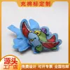 Etiqueta Estereoscópica de Algodão Desenhada Personalizada Pingente 3D Acessórios Etiqueta Tecida Marca Registrada Etiqueta de Tecido de Algodão Perfurada em Dois Lados Etiqueta Decorativa Puxador