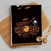 Toalha de Louça Halloween Morcego Abóbora Cozinha Toalha de Louça Conjunto de Quatro Peças Microfibra Casa Limpar Mãos Toalha de Louça