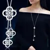Moda Estilo Japonés y Coreano Todo-partido Cadena de Lana para Mujer Otoño e Invierno Larga Lujo Ligero Alta Gama Collar Deslizante Accesorios Simples Sin Color