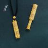 Loja de ouro com forte retenção de cor método antigo areia ouro incrustado com diamantes oito tesouros carregam ouro Buda colar corda ouro Buda corpo proteção suéter corrente