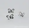 Baggy Supply Aleación de Titanio ASTM F-136 Aretes Inteligentes Mariposa con Corte Hueco Clavo de Hélice Auricular Piercing para Labio Joyería