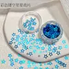 Lentejuelas Pentagrama Huecas de Colores Decoraciones para Uñas, Estrellas Huecas Macaron Populares Piezas Brillantes de Tamaños Mixtos