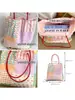 Bolso de Hombro Floral de Doble Cara Estilo Coreano Nuevo de Principios de Primavera, Bolso de Lona Versátil Fresco con una Sensación Brillante y Vibrante, Perfecto para Viajes y Fotos
