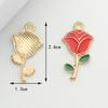 Fabricante de Accesorios de Joyería DIY de Flores en Stock, Accesorios de Colgantes Hechos a Mano en Forma de Corazón, Fabricante de Accesorios de Joyería DIY de Aleación