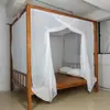 Mosquiteiro de algodão de linha dupla com 48 fios: com mosquiteiro tradicional reforçado de cor única dormitório estudantil porta única criptografada à prova de poeira superior