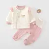 Conjunto Separado para Bebé Otoño Invierno Calidez Clase A Unisex Ropa Interior Acolchada para Bebé Cintura Alta Protección de Barriga No Necesita Quitarse Ropa de Otoño Pantalones de Otoño