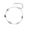 Prata de Lei S999 Gato e Cachorro Diário Graffiti Personalizado Pulseira de Casal Moda Nicho Tendência Versátil Estilo Coreano Pulseira Ins