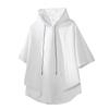 Camiseta Casual com Capuz e Manga Curta Verão Marca Trendy High-End Solta Casual Seda Gelo Fresca Top de Meia Manga