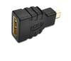 Conector de conversión de cable HDMI para TV, Micro micro a interfaz HDMI hembra estándar, D macho a una conexión hembra