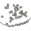 6 * 6.5mm tubo hueco aleación plata Xizang cuentas espaciadoras vintage plata antigua cuentas de pulsera con cuentas accesorios para joyería diy