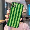 Funda para teléfono móvil con diseño de sandía, color verde fresco y tierra roja, compatible con iPhone 15.