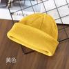 Q22 Gorro de punto con rizos ligeros de color sólido para mujer, estilo coreano japonés, para otoño e invierno, para actividades al aire libre, resistente al frío, cálido, de lana