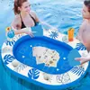 Nuevo Juego de Mesa Flotante Inflable de Agua Poker Ajedrez y Cartas Fila Flotante Piscina de Verano Bandeja Inflable de Bebida de Frutas Juguete Flotante