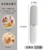 Directo del fabricante, cuchillo para fruta y pelador multifuncional de doble cabezal 2 en 1, acero inoxidable, portátil para uso en casa y para estudiantes