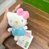 Colgante Auténtico de Bolso Hello Kitty Llavero de Muñeca Sanrio Colgante de Mochila de Peluche Llavero DIY