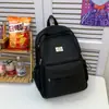 Mochila de Color Sólido Mori-kei Fresca para Estudiante Versátil Japonesa Femenina Simple Doble Correa de Hombro Estilo Universitario Mochila de Gran Capacidad