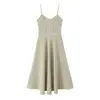 Al por mayor 2026 Primavera Nuevo Vestido Midi de Tirantes a Cuadros Estilo Europeo y Americano para Mujer 2782