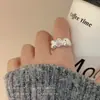 Anillo Dulce de Lazo para Mujer, Nueva Moda y Anillo de Cola Personalizado, Anillo Abierto de Princesa Fugitiva Mate Accesorios para Anillos