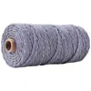 Cuerda Cuerda de Algodón Lino 3 mm de Grosor Cuerda de Algodón Rollo Completo Cuerda para Atar Embalaje Cuerda de Algodón diy Tejido Hecho a Mano Hilo de Algodón de Colores Otro