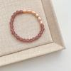 Pulsera de Perla de Agua Dulce Natural y Cristal de Fresa, Pulsera de Cristal Rosa de Lujo Ligero y de Alta Gama para Mujer, Pulseras de Cuentas Apilables Cosidas