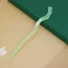 Pasador de Acetato Accesorios para el Cabello Pasador de Imitación de Jade Pasador de Estilo Antiguo Dinastía Han Pasador de Acetato al por Mayor Pasador de Hoja Acrílica