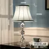 Lámpara de mesa de cristal, una lujosa luminaria de estilo europeo, adecuada para una sala de estar posmoderna, como lámpara de pared de fondo o como lámpara de noche en el dormitorio; diseño simple y moderno