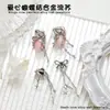 Ins cadena de metal para arte de uñas colgante color blanco K diy borla taladro de uñas rosa estrella de cinco puntas aleación uñas